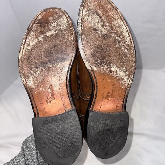 Allen Edmonds Strand Shoes Mens Size 9 Brown Leather Wingtip Oxford Dress Church - Picture 10 of 11
